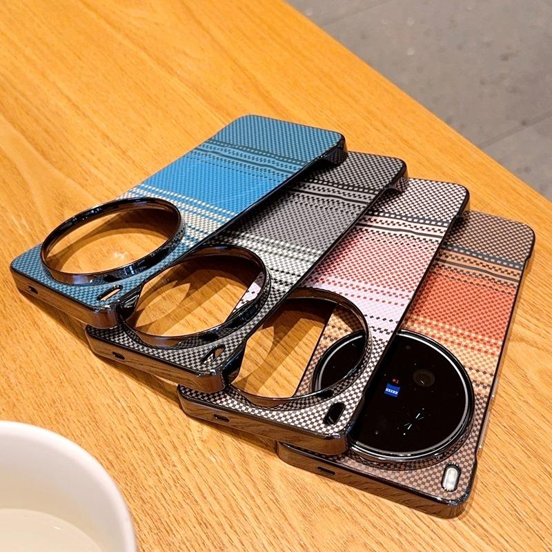 Kevlar Leather Texture Case for vivo X300 Ultra X300s X200 Pro Mini Magnetic Ultra Thin Half Cover Heat Dissipation Hard Shell