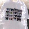 Eyes Printed Tshirt Casual Fashion Tshirt Oversized Cotton Tees Tops Streetwear Fitness Oneck T Shirt Men Clothing