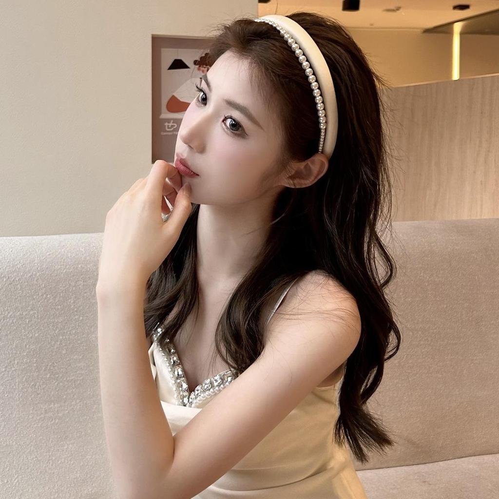 Elegant Fairy Pearl Thin Headband - Sweet & Versatile Hair Accessory for 2026