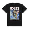Idles Band Hard Rock For Pussies T Shirt Black Graphic Tee with Tiger Lightning Print Casual Short Sleeve Top for Music Lovers