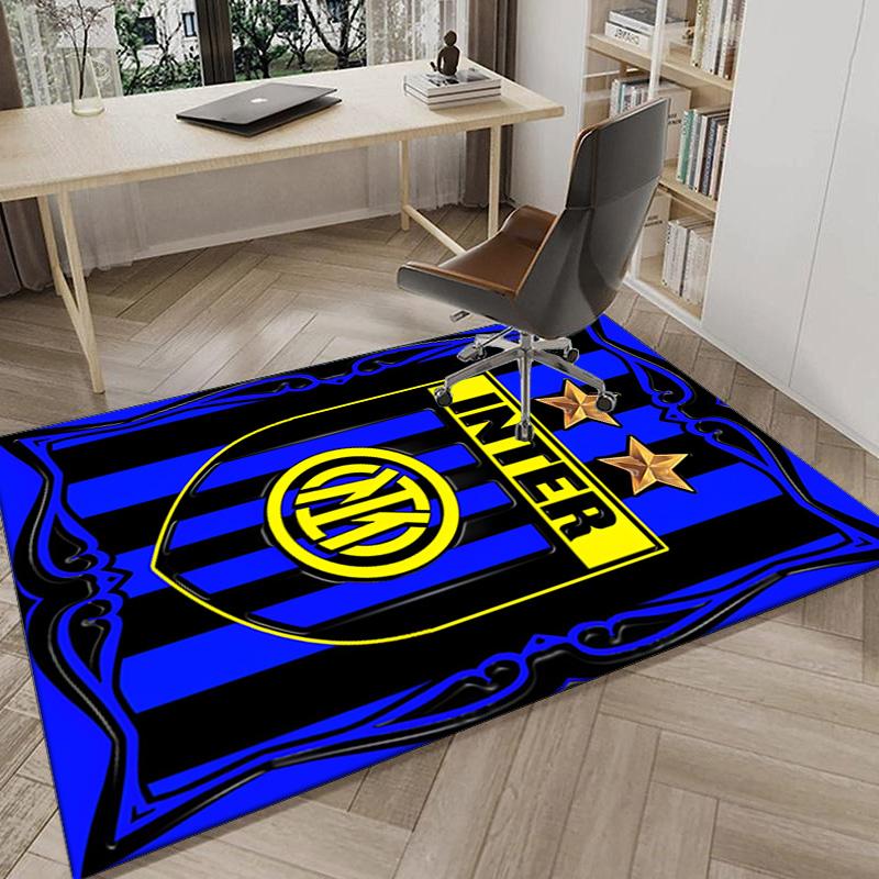Mi-lan FC Emblem Printed Area Rug for Office, Chair Rug, Decorative Carpet Floor Mat, Large Size Fan gifts Christmas gifts