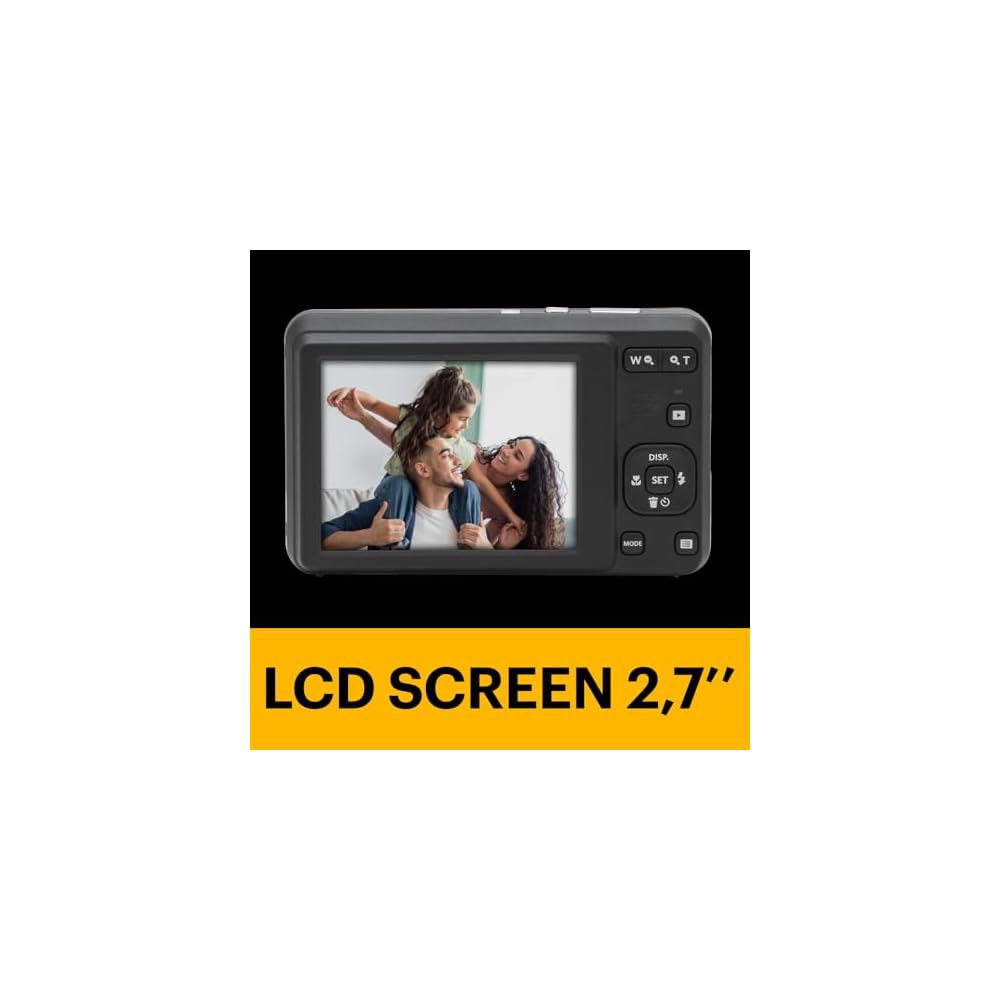 KODAK PIXPRO FZ55-BK 16MP Digital Camera with 5x Optical Zoom, 28mm Wide-Angle Lens, and 2.7-inch LCD Screen (Black)