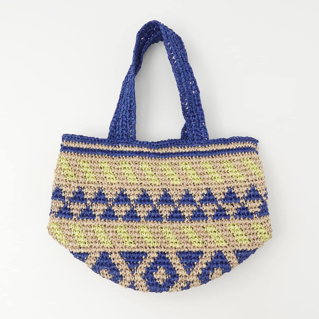 Raw wool itohenlab knitting kit geometric patterned knitted bag #9-3