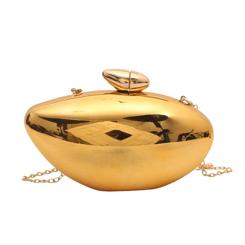 Women's bag 2025 new European and American personalized mango shape acrylic bag ins Internet celebrity chain messenger box bag tide