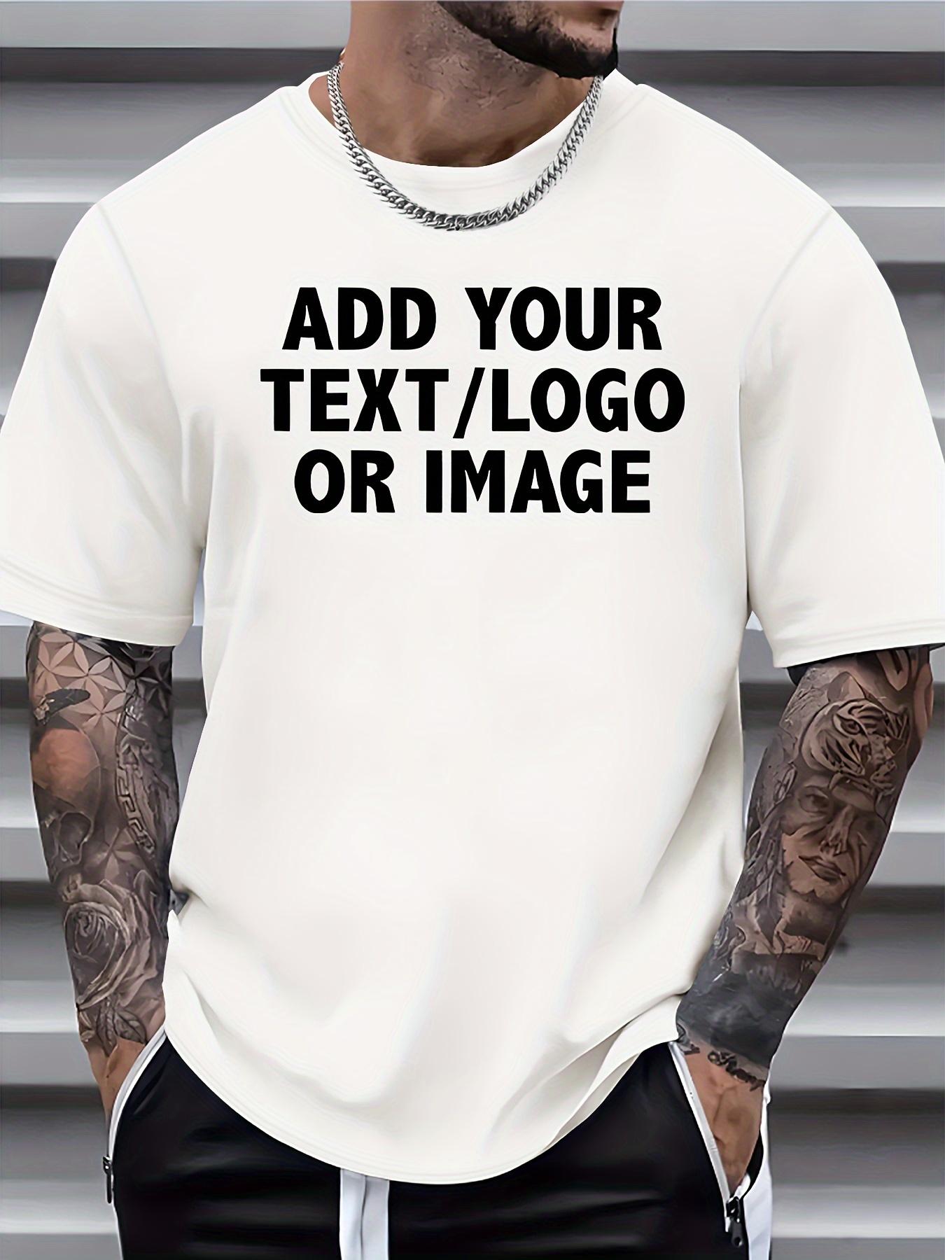 

ДОБАВЬТЕ СВОЙ ТЕКСТ/ЛОГОТИП ИЛИ ИЗОБРАЖЕНИЕ Принтованные футболки с коротким рукавом для мужчин, повседневные быстросохнущие дышащие футболки XXXXXL белый
