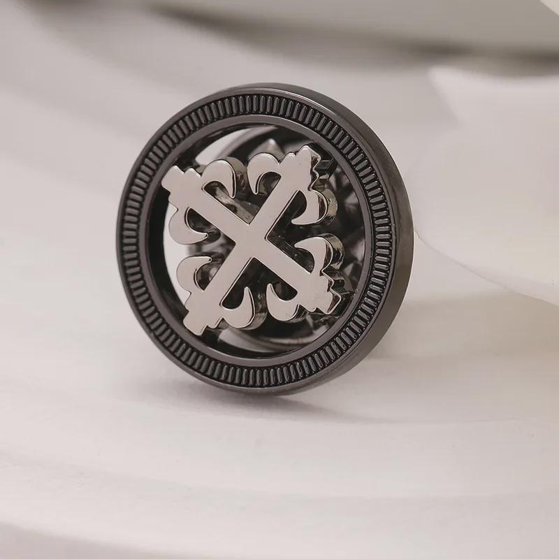 Men's Korean Style Metal Brooch - Atmospheric Pin for Suits, Shirts, and Dress Accessories