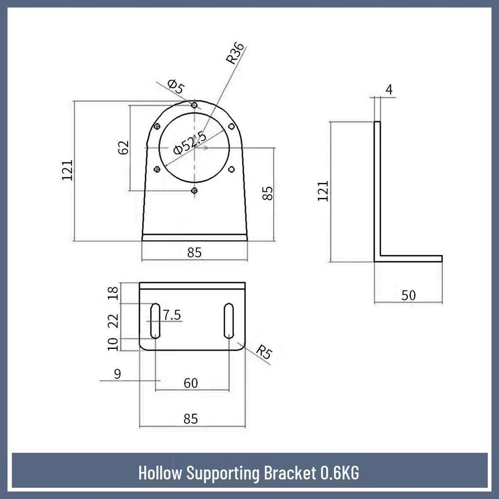 0.6KG-40KG Magnetic Powder Brake and Clutch Bracket, Single/Double Axis
