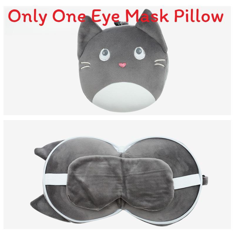 Cute Cartoon Ushaped Pillow With Water Crystal Fabric For Home And Travel