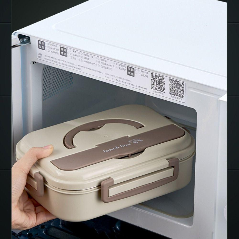 Stainless Steel Insulated Lunch Box Sealed Leak-Proof Food Container Large Capacity Compartment Food Storage Box Outdoor