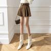 2024 Slimming Women's High Waist A-Line Woolen Pleated Skirt Pants for Winter