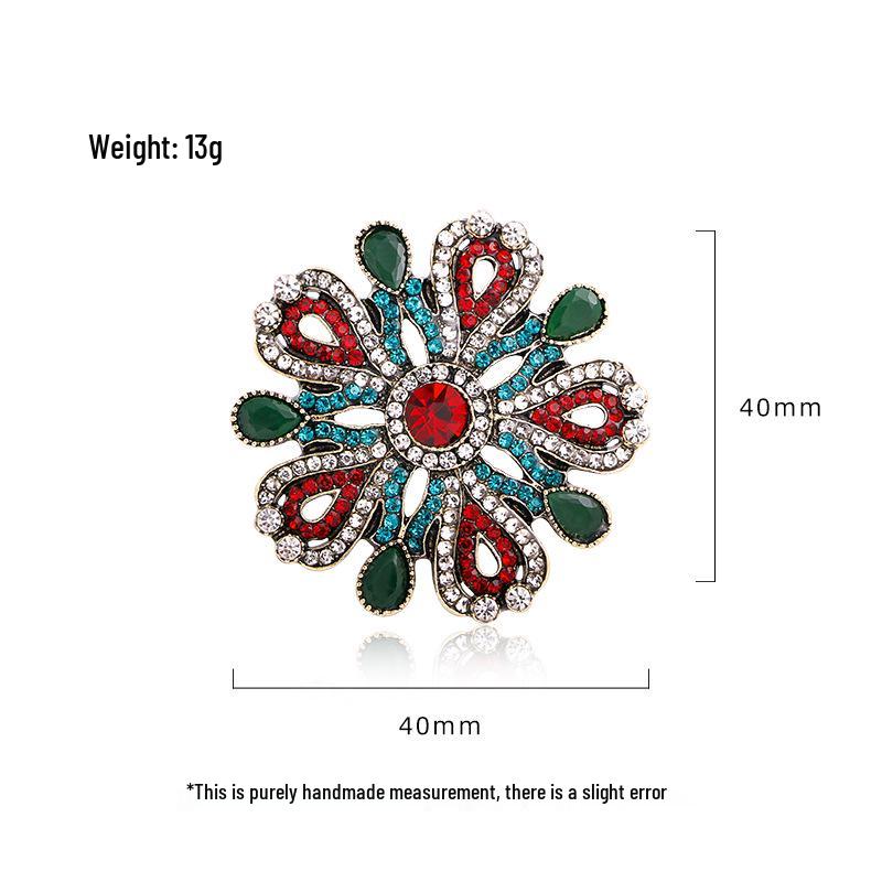 

Барокова Ретро Брошка Високого Класу: Європейський та американський стиль порожнистий пін для різдвяного одягу