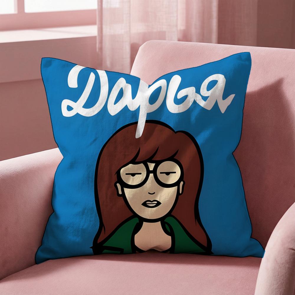 Cartoon D-Daria Cool Cushion Cover Multi-Scene Pillow Cover for Home & Car - Reversible, Soft & Durable for Daily Use