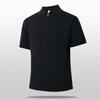 Polo a Maniche Corte in Seta di Ghiaccio da Uomo Casual Larga Maglietta a Polo con Mezza Zip e Colletto Maglia