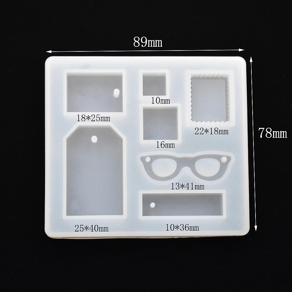 Cute Beads Cube Triangle Silicone Mold For Jewelry Earrings Pendant Making Resin UV Epoxy Resin Molds Crafts DIY Tool