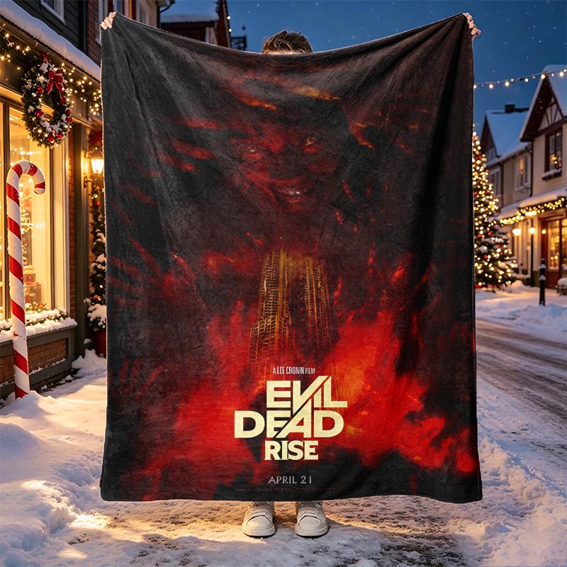 The Evil Dead Pattern Blanket for Home Decoration, Bed, Sofa, Car Travel, Camping, Suitable for All Seasons, Birthday Christmas Gift