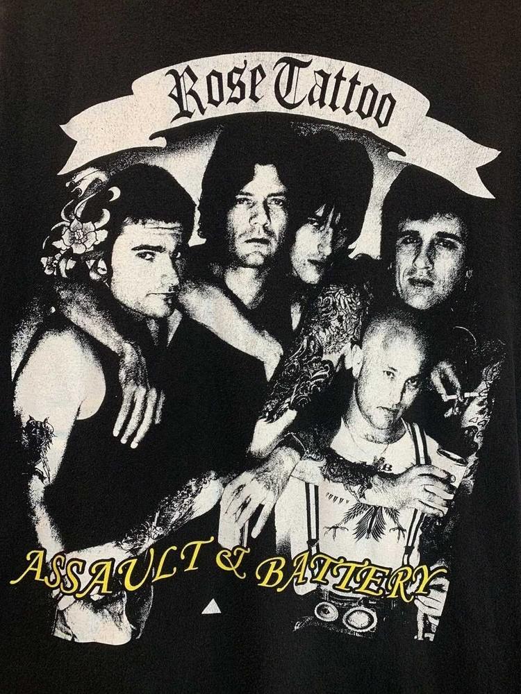 

Vintage Rose Tattoo Band Assault amp; Battery Shirt Unisex Concert S to 5XL TR066 Unisex T-Shirt XXXXL