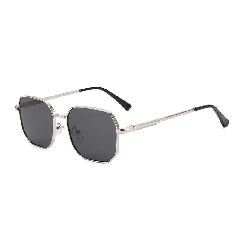 

Hexagon Metal Frame Sunglasses With Gray Lenses For Driving And Outdoor Activities SilverFrameGrayLens