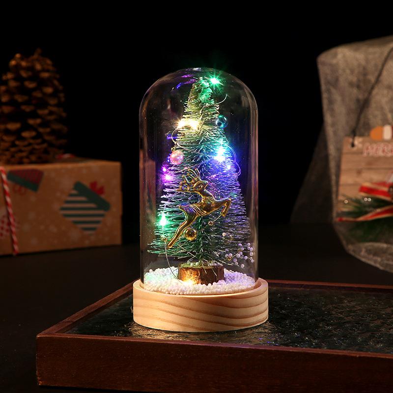 Christmas tree night light immortal flower cartoon ornament desktop decoration table LED light gift ornament