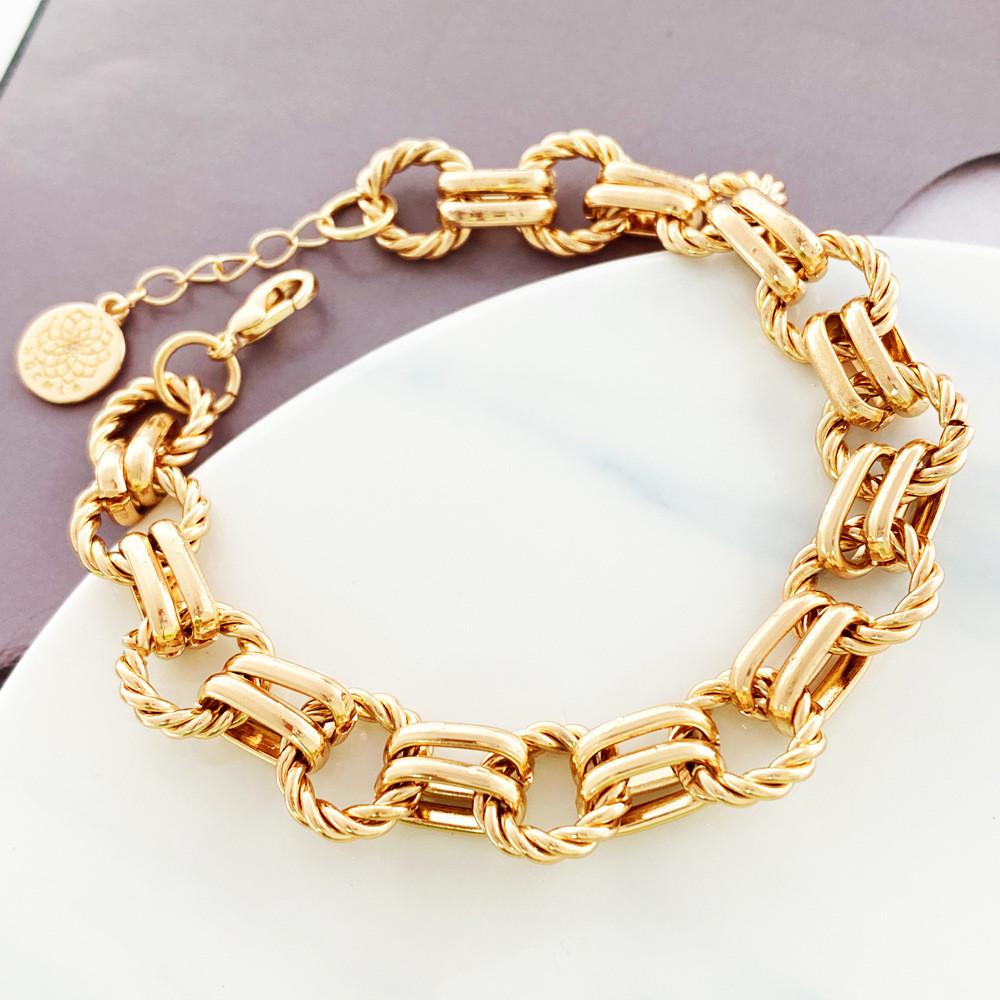 Gold And Silver Metal Chain Bracelet For Men And Women Fashion Accessories