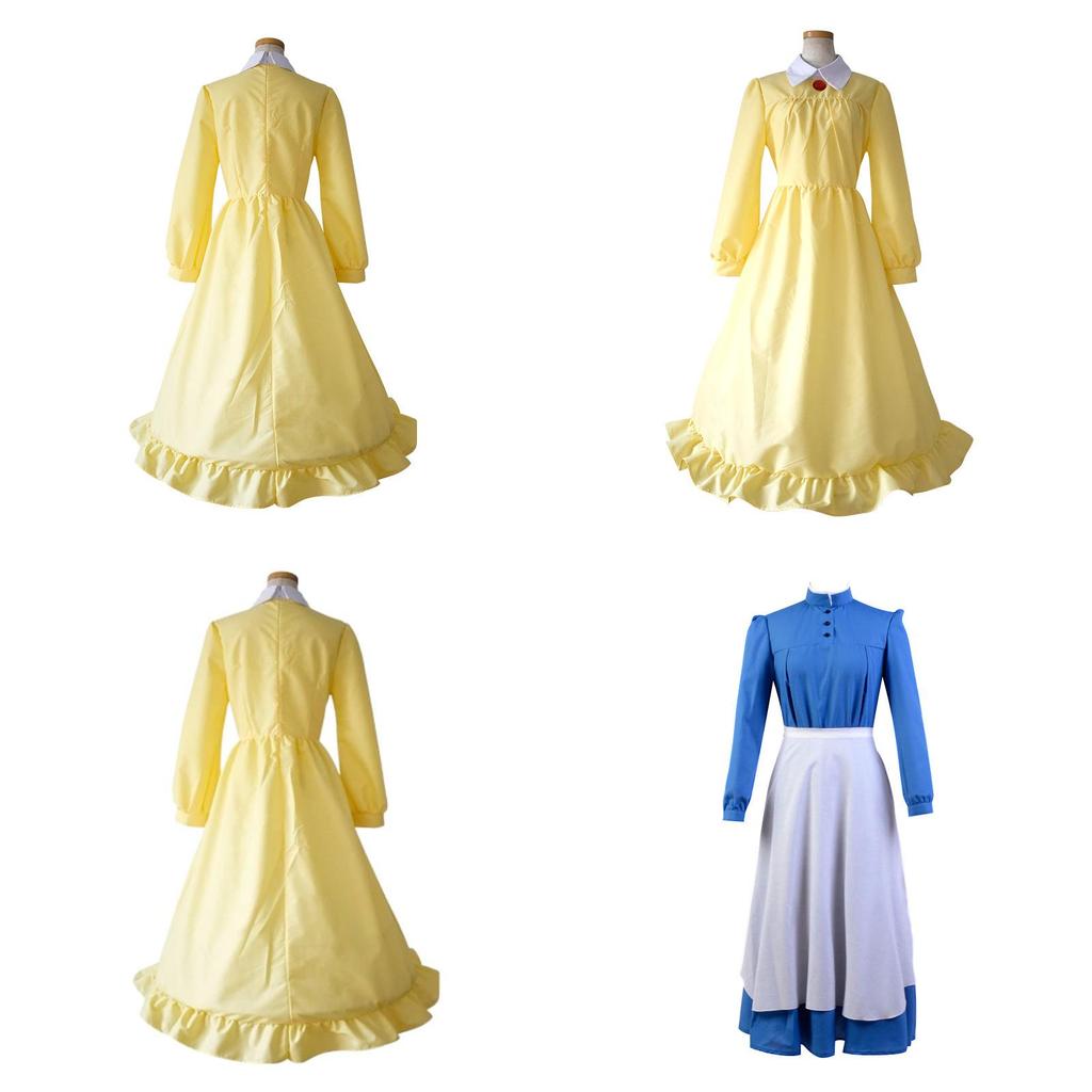 Château Ambulant de Howl Sophie Robe Trapèze Polyester/Coton Tenue Cosplay