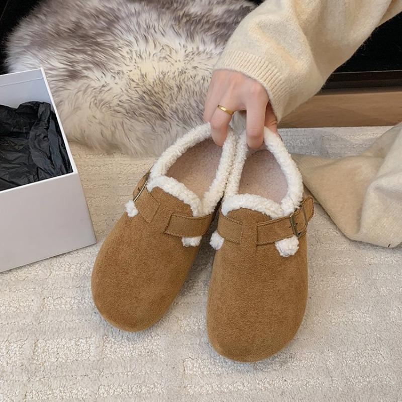 Retro Velvet All-inclusive Women's Winter New Cotton Shoes Doudou Shoes Fluffy Shoes Snow Boots