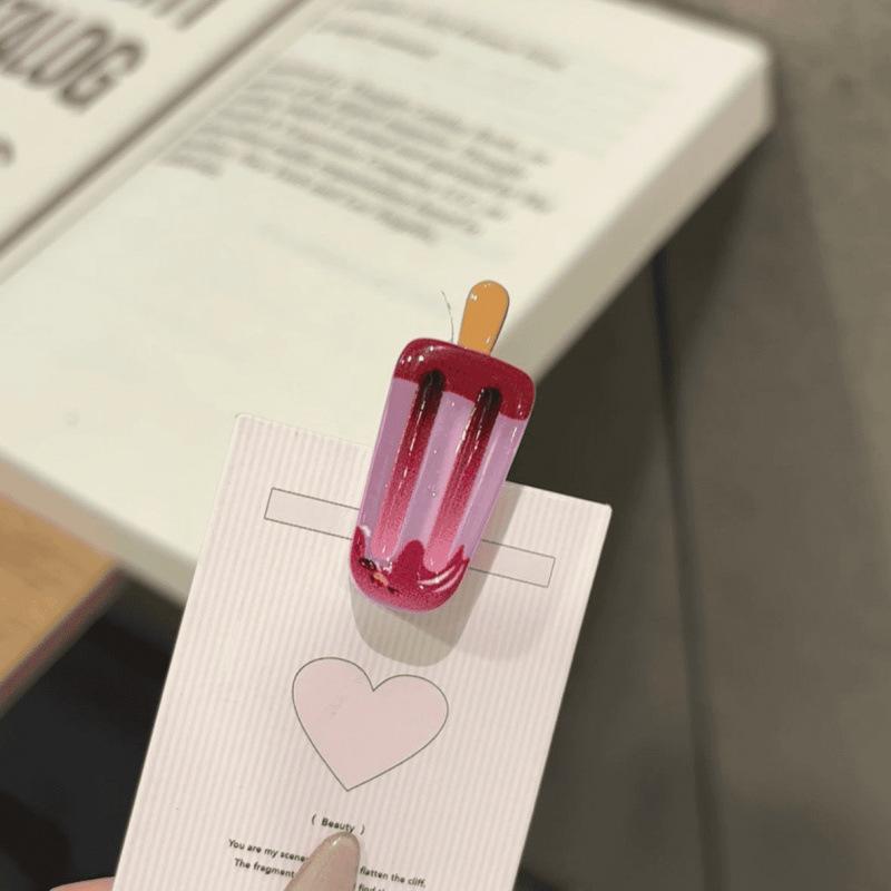 1/3/5/10Pcs Kawaii 3D Popsicle Hair Clips Cute Resin Ice Cream Hairpins Summer Sweet Bangs Clip Girls Hair Accessories