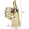 Hand Gesture Statue Modern Art Gesture Sculpture Table Statue Ornament for Home Office Living Room Table Decoration - Golden, Thumbs Up