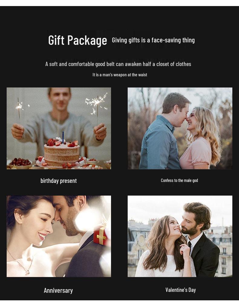 Paul Men's Genuine Leather Automatic Buckle Belt - Luxury Brand Top Layer Cowhide