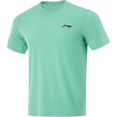 Σειρά Τρεξίματος Li Ning Μονόχρωμη Λογότυπο Στρογγυλή Λαιμόκοψη Άνετο Διαπνέον Κοντομάνικο T-Shirt Ανδρικά Πάνω Ρούχα Μέντα-Πράσινο ATSU025-2