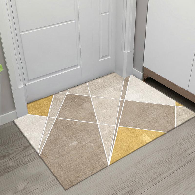 Nordic Wind Crystal Velvet Floor Mat Absorbent Non-slip Mat for Bathroom Door Household Dirty and Washable Door Mat