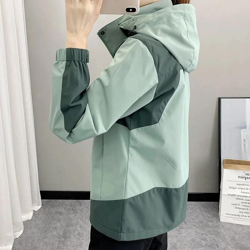 Women's Coat Joker Waterproof Windproof Single Layer Jacket Long Sleeve Zipper Sport Hooded Jackets Outwear