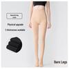 Women's Thick Velvety Black Pantyhose - Anti-Snag, Single-Layer Bare Leg Effect for Spring & Autumn.
