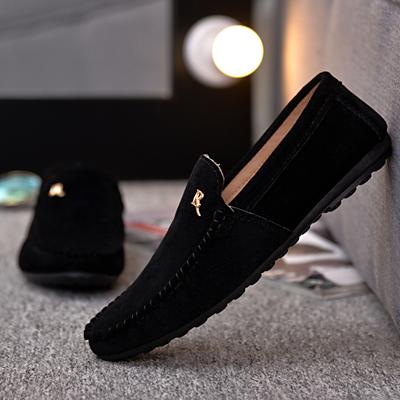 Men'S Loafers Trendy Men'S Shoes Casual Low-Top Cloth Shoes Lazy Feet Doudou Driving Shoes Non-Slip And Simple
