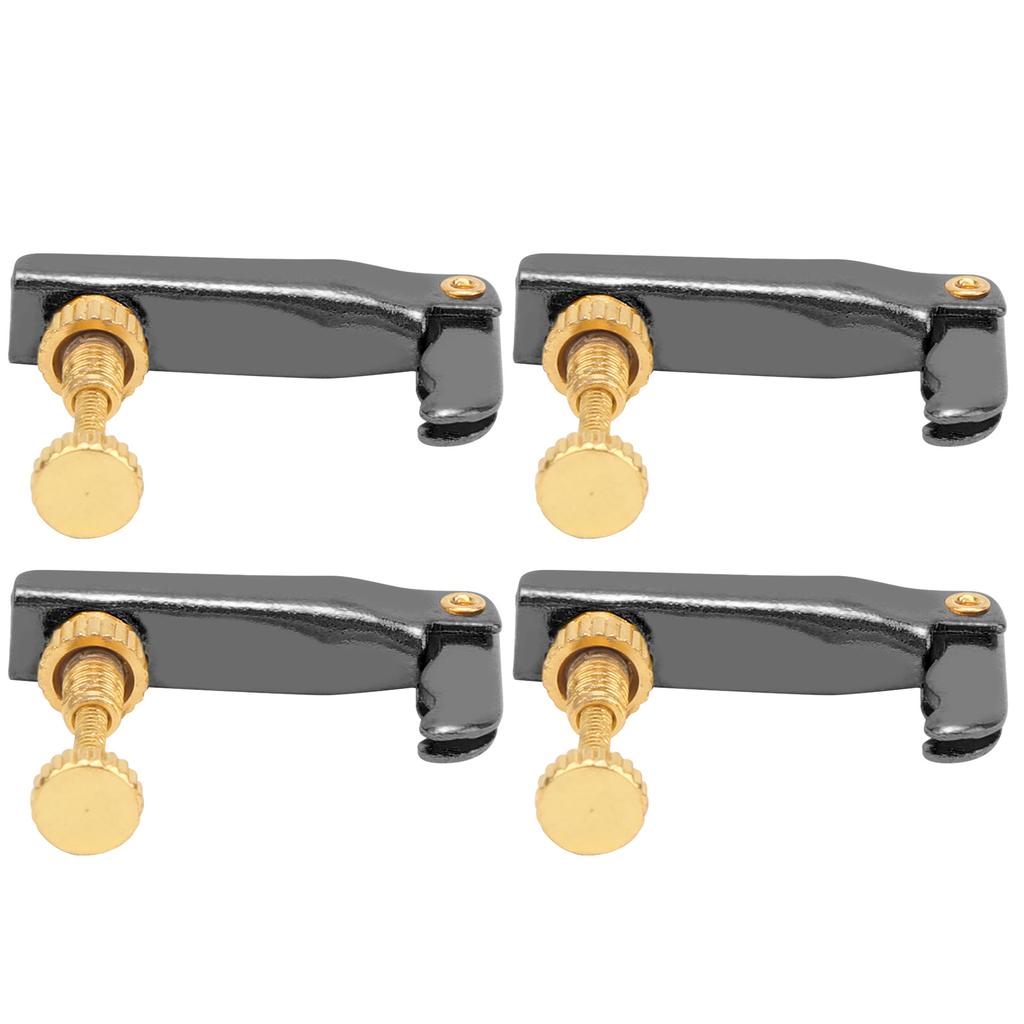 4Pcs Violin Fine Tuners 3 4‑4 4 Cello String Tool Replacement Instrument AccessoriesBlack