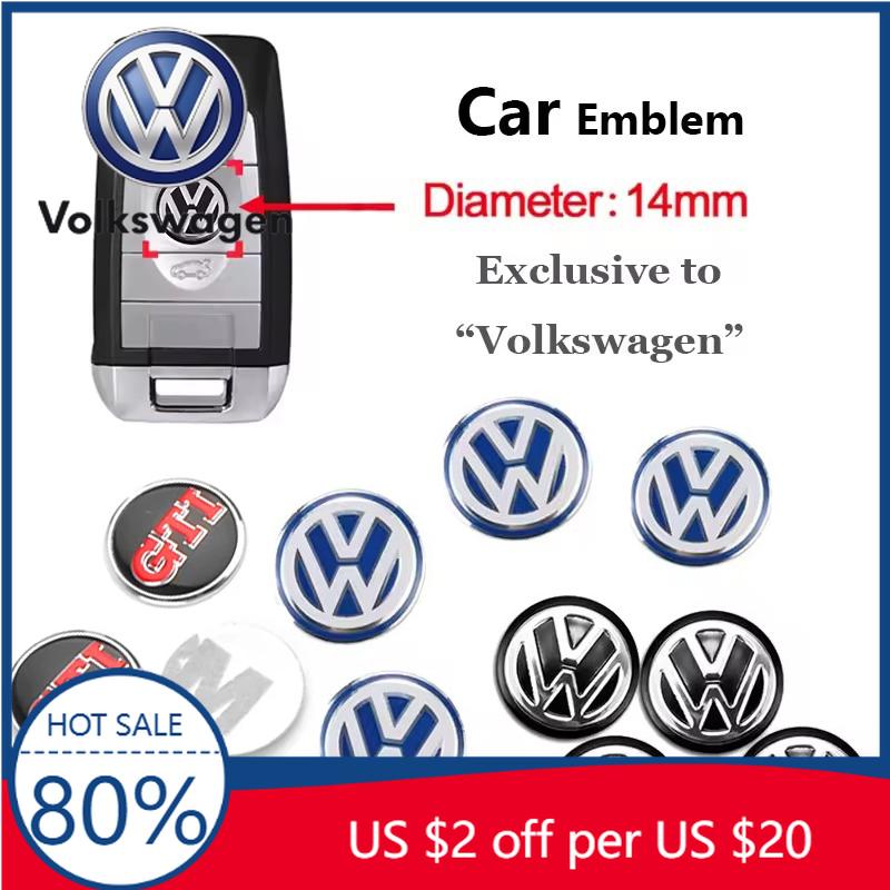 For VW Volkswagen Jetta MK5 Golf 14mm Car Key Emblem Sticker Remote Fob Key Logo For Volkswagen VW Golf GTI Passat Tiguan Arteon