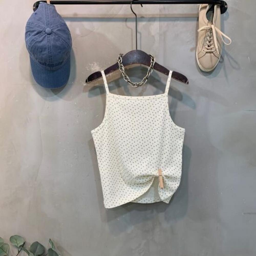 C S In The Room Zana Flower PaTTern Square neCk SleeveleSS T ShirT 3 Color