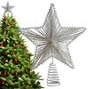 Christmas Tree Top Decoration Metal Star Shaped Gold Shining Tree Top Decoration With Sparkling Design Christmas Tree Topper