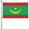 1 pz Bandiera della Mauritania - Rosso, Verde e Giallo Vivaci con Motivo a Mezzaluna e Stella, Poliestere Resistente per Tutte le Condizioni Atmosferiche, Decorazione da Giardino per Esterni, No