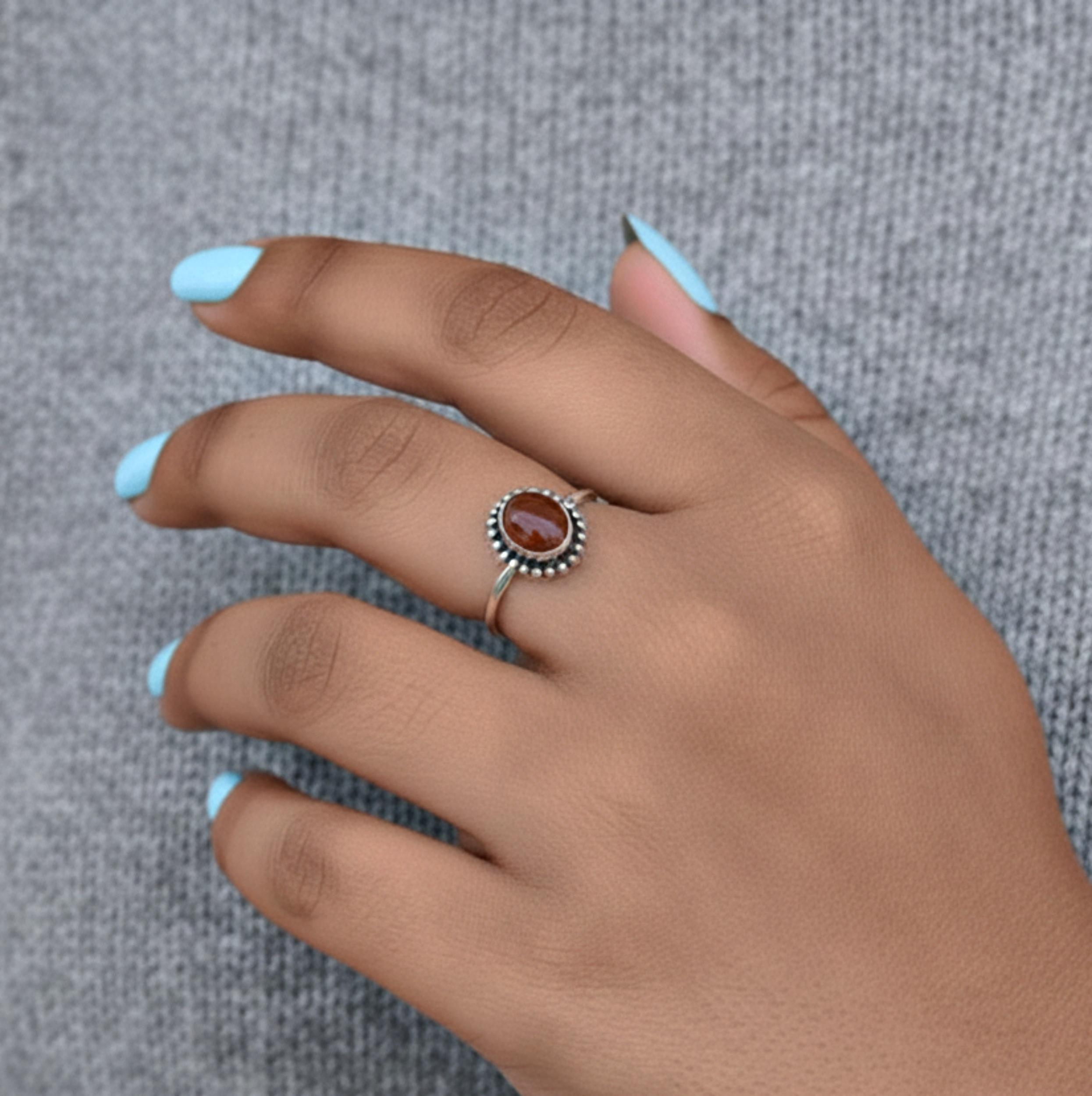 

Red Carnelian 925 Sterling Silver Ring, Minimalist Bohemian Ring, Womens Silver Jewelry 12 серебряный