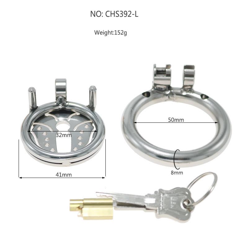 Stainless Steel Butterfly Chastity Cleaner Men's Chastity Lock Penis Cage Flat Lock Adult Supplies Sex Tools for Going out