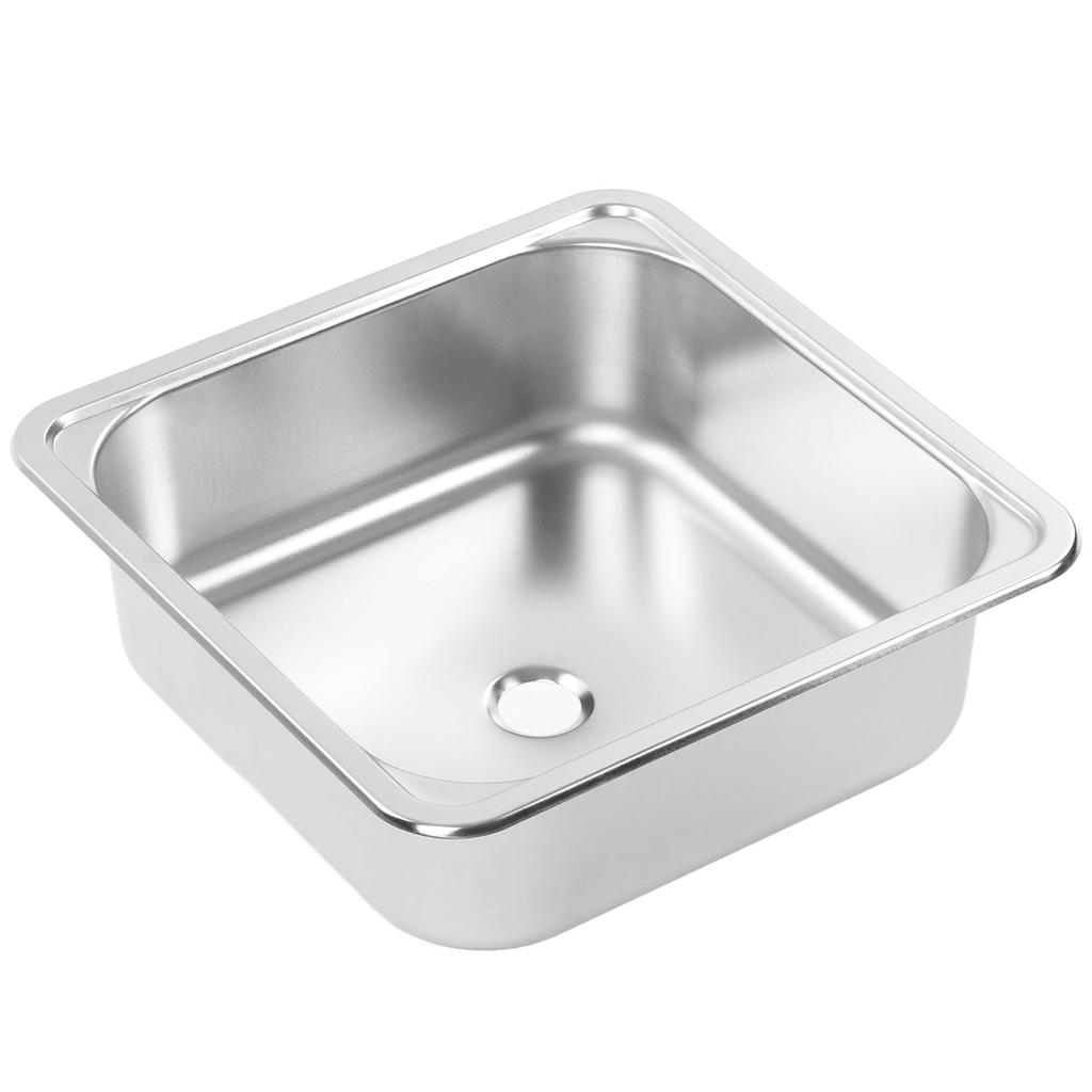 336x336x125mm RV Sink 304 Stainless Steel Large Capacity Scratch Resistant for Camper Yacht Boat