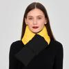Winter color matching scarf to keep warm men and women's high-end sense fashion scarf down cloth trend thickened versatile scarf