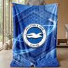 Coperta in Flanella con Stampa Calcio Brighton & Hove Albion, Coperta Morbida Calda Leggera per Divano Letto Campeggio