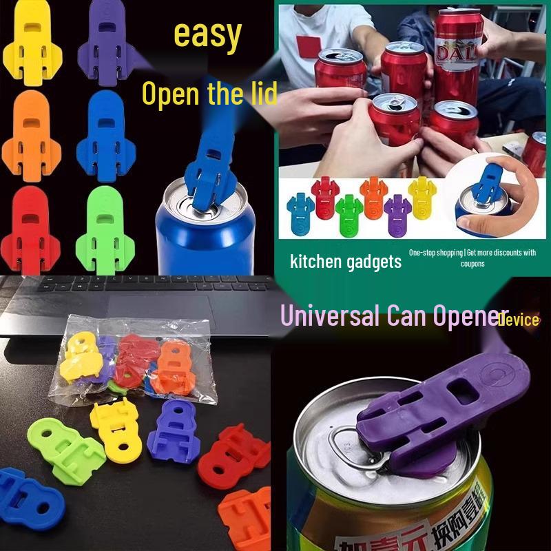 Compact Pull-Tab Bottle & Can Opener: Dustproof, Twist-off Cap Tool