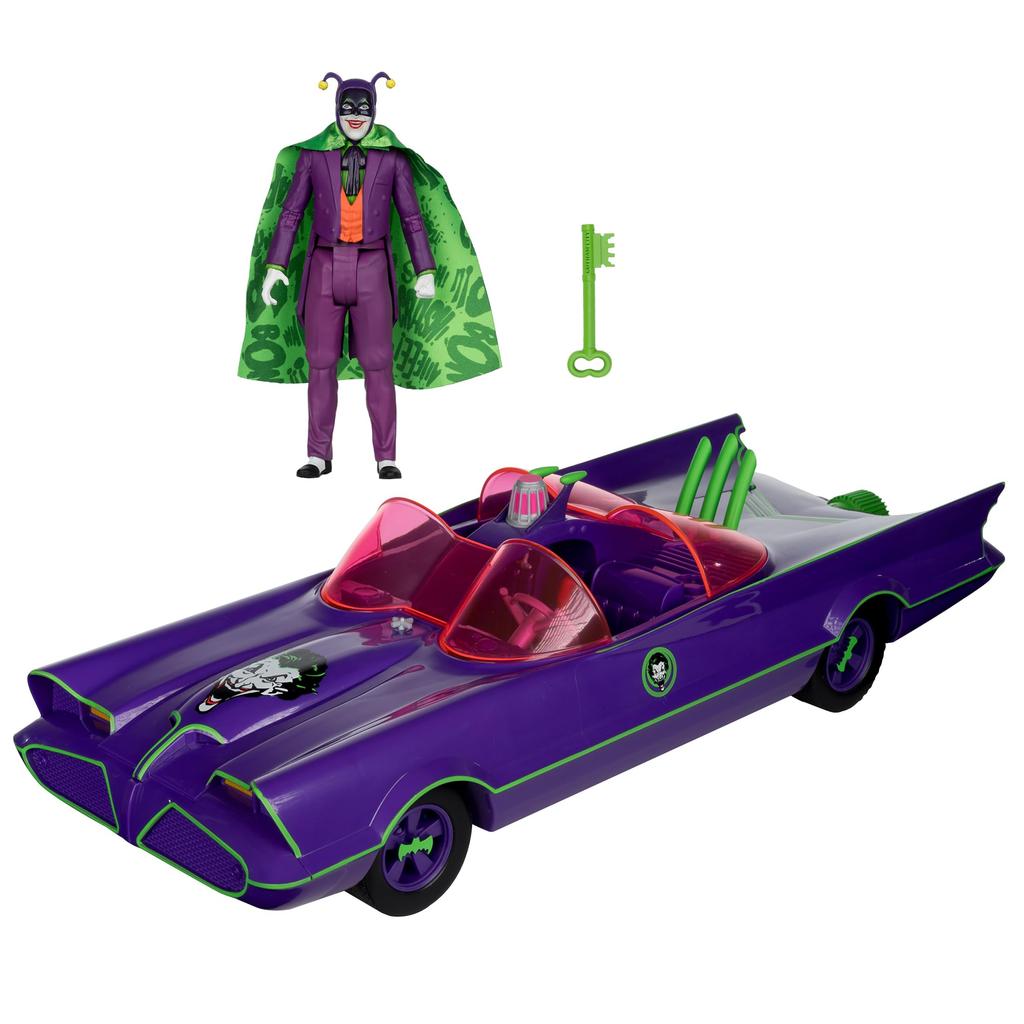 McFarlane Toys DC Retro Batmobile Joker Gold Amazon - & (Batman 66ft) 2-Pack, Label, Exclusive.