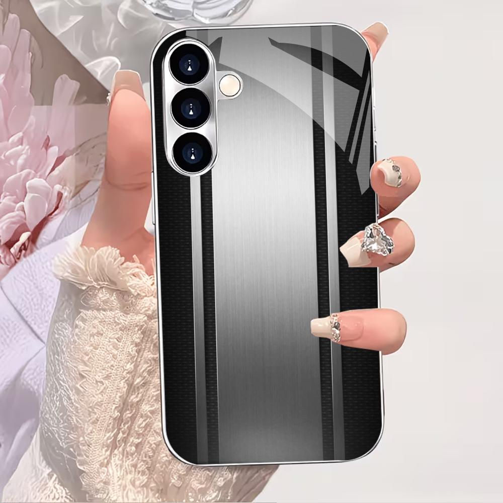 

Чехол для телефона Атмосфера Простота Высококачественный Электрооцинкованный Стеклянный Чехол для телефона для Samsung Galaxy S26 S25 S24 S23 S22 S21 FE, Ultra, Plus GalaxyS25