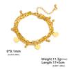 Heart Clear Zircon Charm Bracelet Stainless Steel Gold Women Figaro Chain Bracelets Jewelry Gift