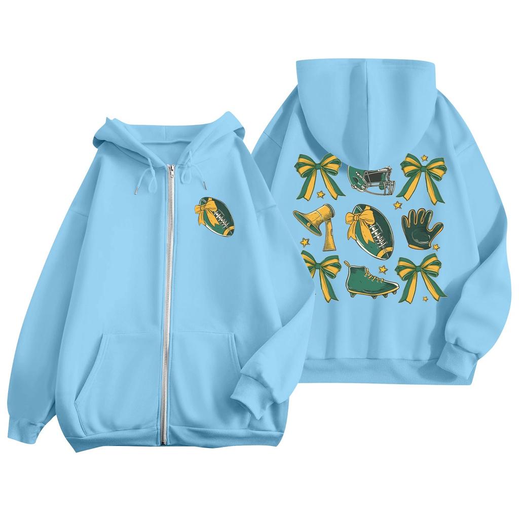 Women's Solid Color Sweatshirt Long Sleeve Zipper Casual Comfortable Loose Lightweight Women's Sweatshirt