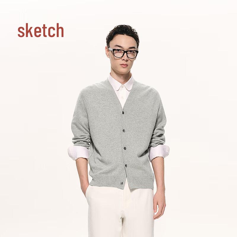 

Men s V-Neck Cashmere Blend Cardigan Sweater M