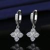 Hearts and Arrows Fashion Zircon Four Leaf Clover Luxurious Engagement Girl Earrings